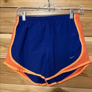 Nike dri-fit blue and orange running shorts, women’s size M